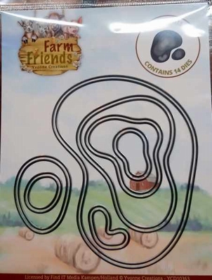 YCD10363 Dies - Yvonne Creations - Farm Friends - Cow Spots
