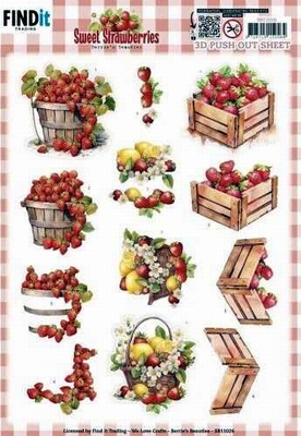 SB11026 3D Push out Sheet - Berries Beauties -
