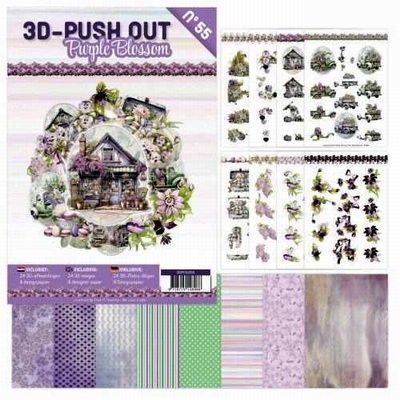 3D Push-Out Book 55 - Purple Blossom