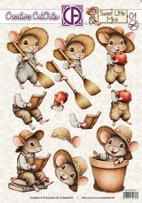 CCO-018 3D Doordrukvel - Sweet Little Mice 02