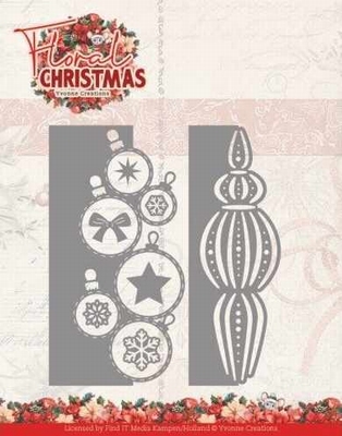 YCD10367 Dies - Yvonne Ceations - Floral Christmas- Bauble B