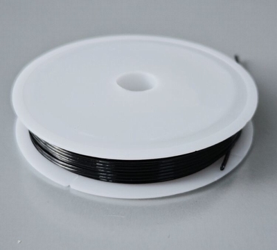 12237-3702 Elastisch draad zwart 0.8mm x 8m