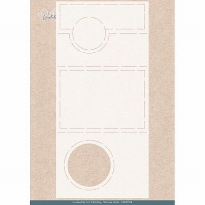 CDEST078 Folding Card Stencil 29,7x14cm Pastel Purple Card