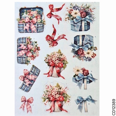 CD12389 Knipvel Frosted Florals Flower Gifts