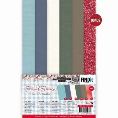 BB-4K-10022 Linen Cardstock Pack Frosted Florals 4K