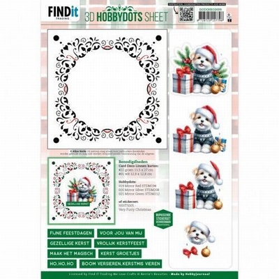 DODOHS10009 Hobbydots Sheet A Very Furry Christmas 1