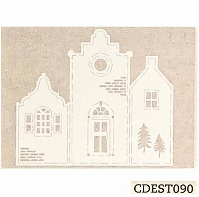 CDEST090 Stencil - Card Deco Essentials - Cosy Winter - Chri