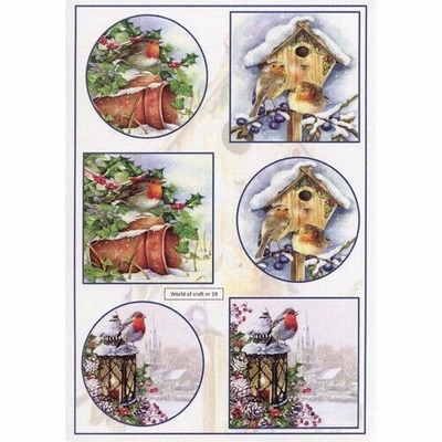 WOC10019 Cutting Sheet - WOC - nr 19 - Winter Robins