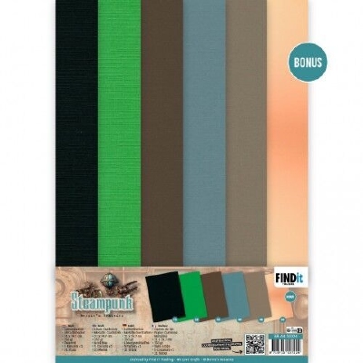 BB-A4-10024 Linen Cardstock Pack -  Steampunk - A4