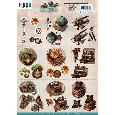 CD12410 3D Cutting Sheet - Steampunk - Mini