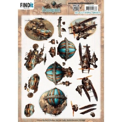 CD12406 3D Cutting Sheet  Steampunk - In the Air