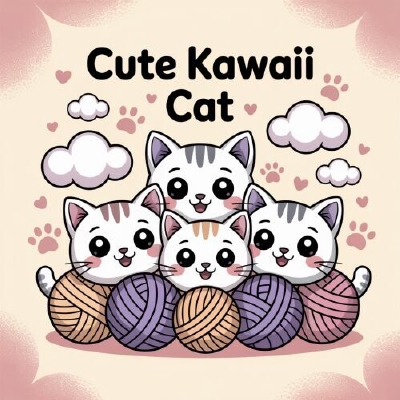 FITCCB10003 Coloring Book - Cute Kawaii Cat