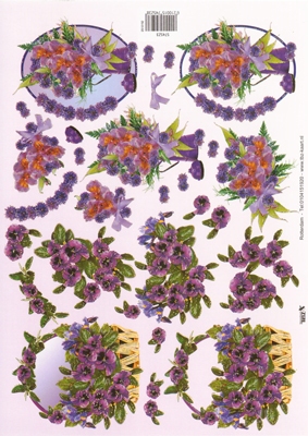 TBZ574523 Embossed Bloemen per 10 vel