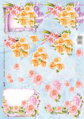 TBZ572549 Embossed Bloemen per 10 vel