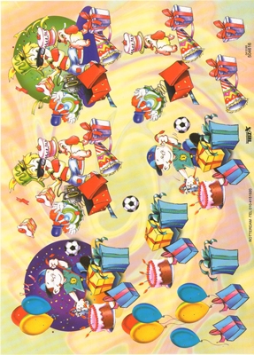 TBZ504616 Embossed Kinderverjaardag per 10 vel