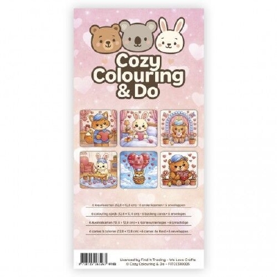 FITCCS10003 Cozy Colouring Cards Set - Cozy Day Love