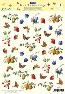 JBSMINI01 Janneke Brinkman Fruit/Vlinders per 10 vel