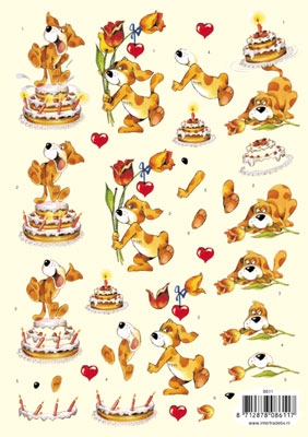 VB8625 Hond Taart per 10 vel