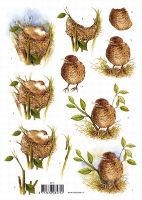 VB8575 Vogel Nestje per 10 vel