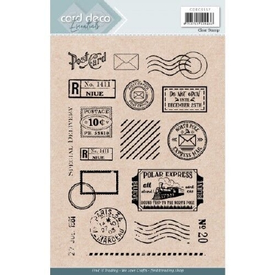 CDECS157 Essentials - Clear Stamps - Post Card - A5