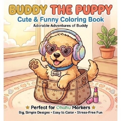 FITCMCB10001 Mini Cozy Colouring Book - Buddy The Puppy (15 x 15 cm)