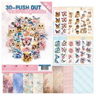 3D Push-Out Book 63 - Floral & Wildlife Collection