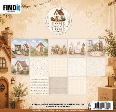 BBPP10054 Paperpack - Home Sweet Home - 15,2 x 15,2 cm