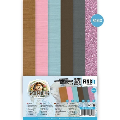 BB-A4-10045 Linen Cardstock Pack  Groundhog - A4