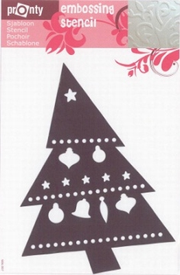 484139049 Pronty Emb. Stencil Kerstboom