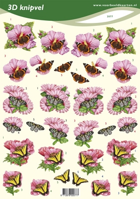 VB2077 Bloemen/Vlinders