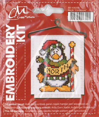 BK438299 Borduurpakket Kerst Pinguin