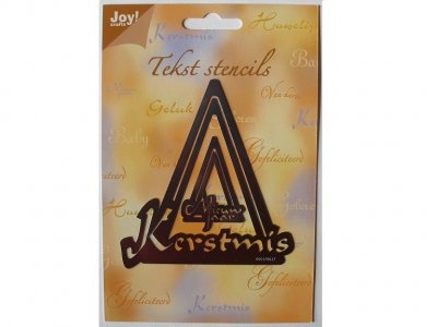 Joy stencil  embossing mal kerstmis