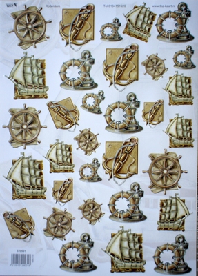 TBZ529031 Embossed Nautische Plaatjes