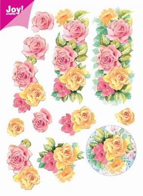 60100003 Joy 3D Bloemen A5  10 Vel