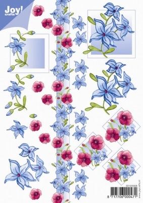 60100008 Joy 3D Bloemen A5  10 Vel