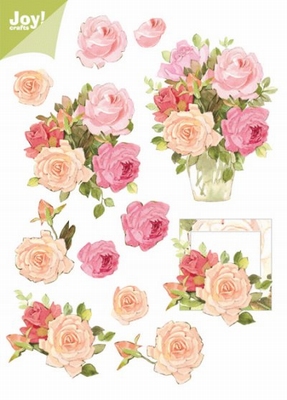 60100005 Joy 3D Bloemen A5  10 Vel