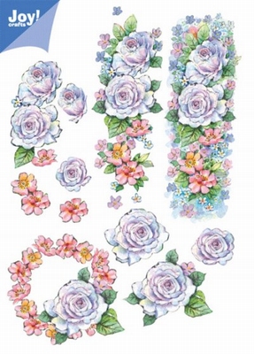60100004 Joy 3D Bloemen A5  10 Vel
