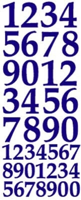 ST169BL Sticker Cijfers  Blauw
