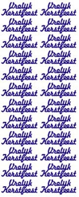 ST518G Sticker Vrolijk Kerstfeest Goud