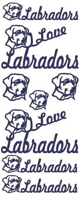 ST2105Z Stickerss I love Labradors Zilver