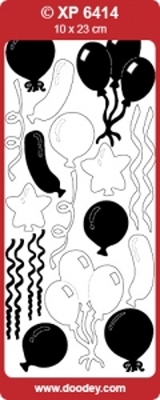 XP6414HGE Doodey Sticker Ballonnen - Holografisch.Geel