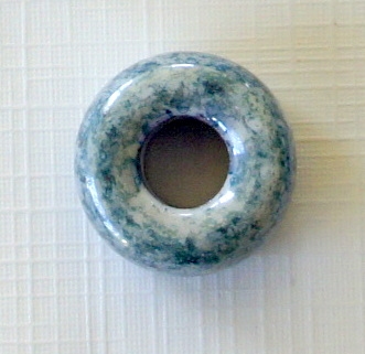 5 Grootoogkralen blauw Diam.17mm gat 7mm breed 11mm