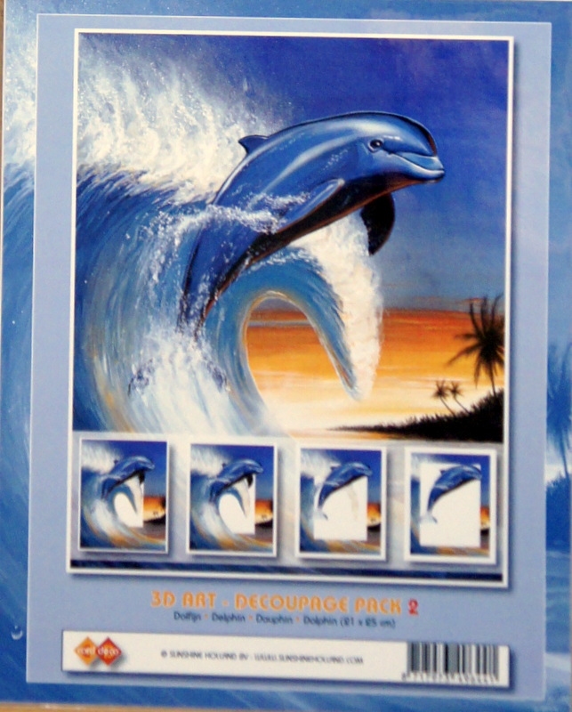 SCH02 3D Schilderij 20X25cm dolfijn 5 lagen N2.