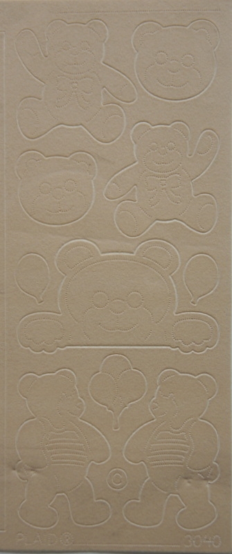 Velvet Sticker Beertje Beige