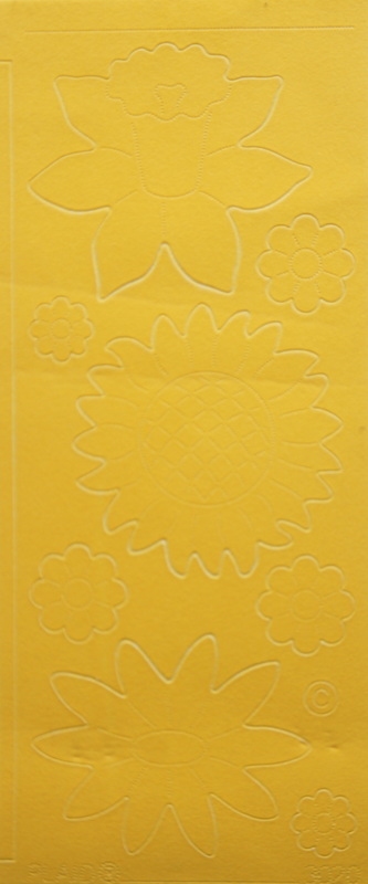 Velvet Sticker Geel Bloem