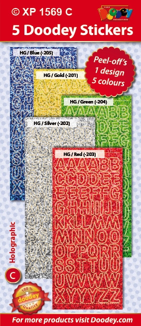 XP6804HRZ  Stickers Div.Ornamenten Holo.Roze