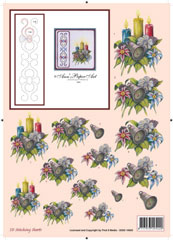 3DSS10005 Ann's Paper Art Kerststukje Borduren 