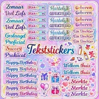 `NEDERLANDSE TEKSTSTICKERS VOOR SLECHTS  &euro;0,30