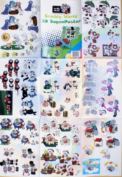 SET MET 8 A4  KNIPVELLEN € 0,99 PER SET 200GR.